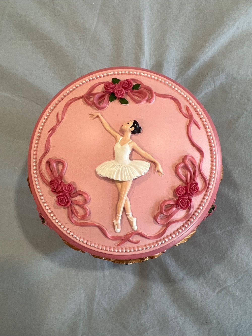 Pink Ballerina Trinket Music Box